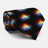 Vuurwerk; Kiribati-vlag Stropdas (Opgerold)