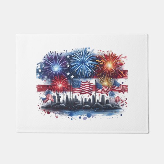 Vuurwerk Klassieker Vakantie Deurmat (Voorkant)