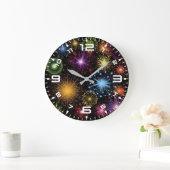 Vuurwerk Kleurrijke dynamische sprankelende Decor Grote Klok (Huis)