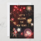 Vuurwerk: Laten we het nieuwjaar verwelkomen! Kaart (Voorkant)