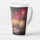 vuurwerk latte mok (Rechterhoek)