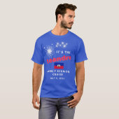 Vuurwerk Leandre-gezinshereniging cruise 2023. T-shirt (Voorkant volledig)