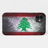 Vuurwerk Libanese vlag Case-Mate iPhone Case (Achterkant (horizontaal))