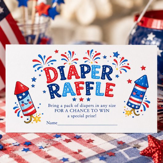 Vuurwerk Luier Raffle Kaart