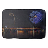Vuurwerk met bliksem badmat (Voorkant)