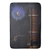 Vuurwerk met bliksem badmat (Voorkant Verticaal)