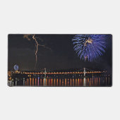 Vuurwerk met bliksem bureaumat (Voorkant)