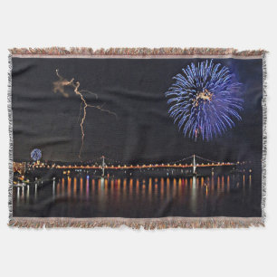 Vuurwerk met bliksem deken