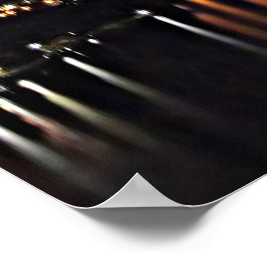 Vuurwerk met bliksem poster (Hoek)