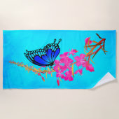 Vuurwerk met vlinder - keukenhanddoek strandlaken (Voorkant)