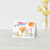 Vuurwerk met Vrienden Kaart (Gele Bloem)