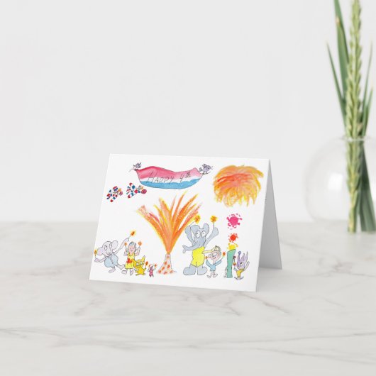 Vuurwerk met Vrienden Kaart (Voorkant)