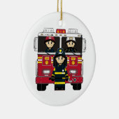 Vuurwerk met vuurmotorversiering keramisch ornament (Rechts)