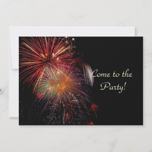 Vuurwerk Nieuwe Jaren Eve de Kaarten van de Uitnod (Voorkant)