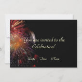 Vuurwerk Nieuwe Jaren Eve de Kaarten van de Uitnod (Achterkant)