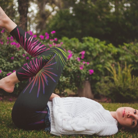 Vuurwerk Nieuwjaar Eve kleurrijke viering Leggings