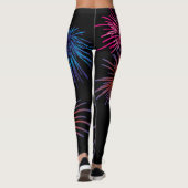 Vuurwerk Nieuwjaar Eve kleurrijke viering Leggings (Achterkant)