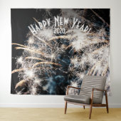 Vuurwerk Nieuwjaar Wit Fotohokje Achtergrond Wandkleed (In Situ (horizontaal))