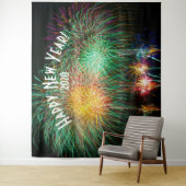 Vuurwerk Nieuwjaars Foto Booth Achtergrond Banner Wandkleed (In situ)