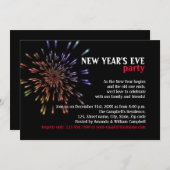 Vuurwerk nieuwjaarsfeest kaart (Voorkant / Achterkant)