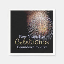 Vuurwerk Nieuwjaarsfeest servetten