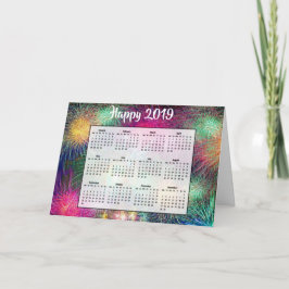 Vuurwerk Nieuwjaarskaart 2019 Agenda Kaart
