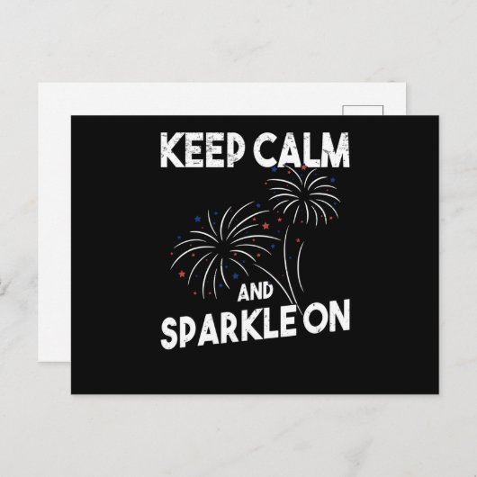 Vuurwerk Onafhankelijkheidsdag 4 juli Briefkaart (Voorkant / Achterkant)