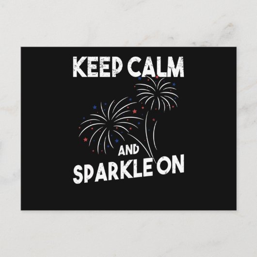 Vuurwerk Onafhankelijkheidsdag 4 juli Briefkaart (Voorkant)