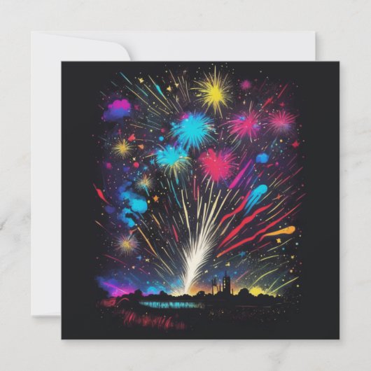 Vuurwerk | Onafhankelijkheidsdag 4 juli Kaart (Voorkant)