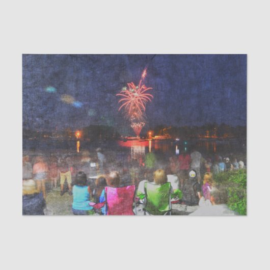 Vuurwerk Onafhankelijkheidsdag 4 juli Tissuepapier (Voorkant)