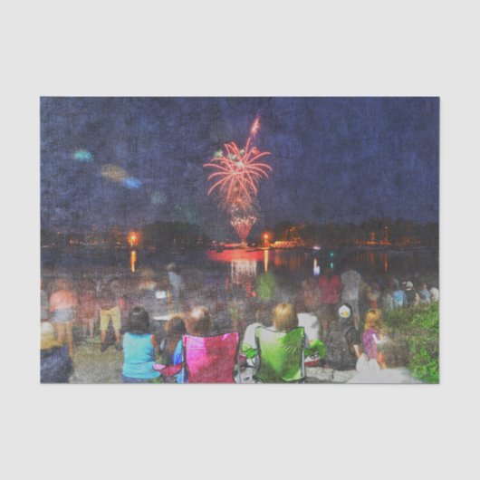 Vuurwerk Onafhankelijkheidsdag 4 juli Tissuepapier (Voorkant)