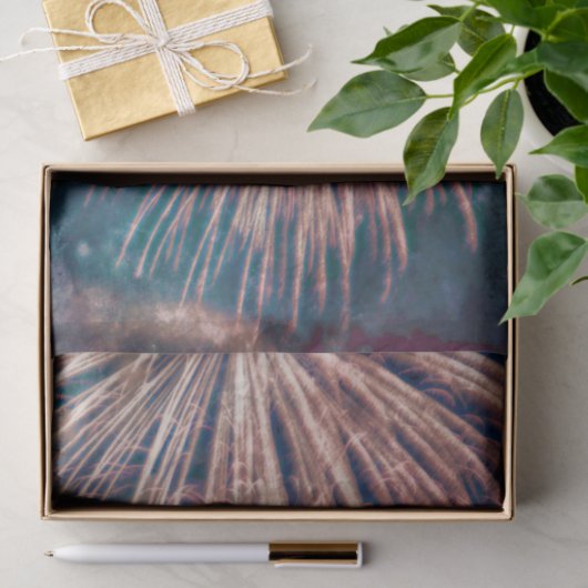 Vuurwerk Onafhankelijkheidsdag Blauwgroen op 4 jul Tissuepapier (Geschenk)