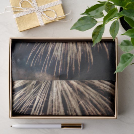 Vuurwerk Onafhankelijkheidsdag Gold Black 4 juli Tissuepapier (Geschenk)