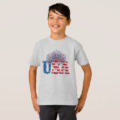 Vuurwerk, Onafhankelijkheidsdag, Patriottisch T-shirt (Voorkant volledig)