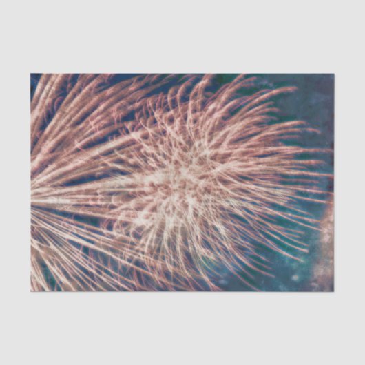 Vuurwerk Onafhankelijkheidsdag Teal 4 juli Tissuepapier (Voorkant)