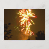 Vuurwerk onder de Volle Maan Briefkaart (Voorkant)