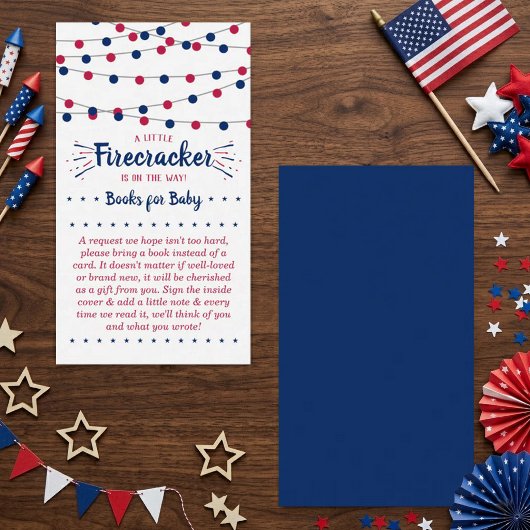 Vuurwerk Onderweg! 4 juli baby shower Informatiekaartje