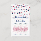 Vuurwerk Onderweg! 4 juli baby shower Informatiekaartje (Voorkant)