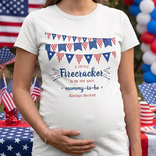 Vuurwerk Onderweg! 4 juli Baby Shower T-shirt