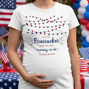 Vuurwerk Onderweg! 4 juli Baby Shower T-shirt