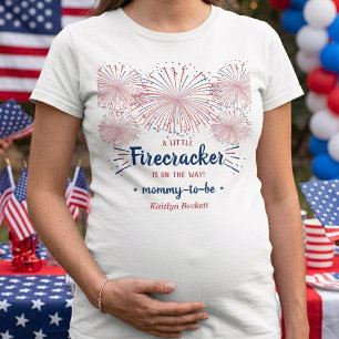 Vuurwerk Onderweg! 4 juli Baby Shower T-shirt