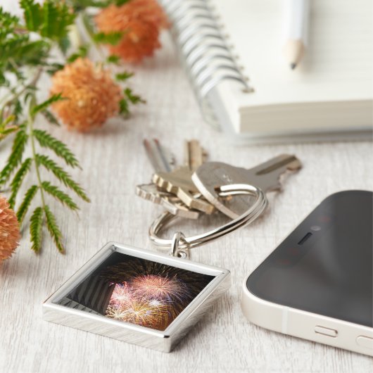 Vuurwerk ontploft sleutelhanger (Zijkant)