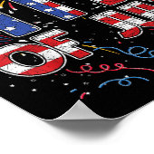 Vuurwerk op 4 juli Amerikaanse vlag op 4 juli Poster (Hoek)