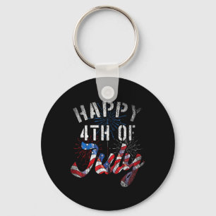 Vuurwerk op 4 juli Amerikaanse vlag op 4 juli Sleutelhanger