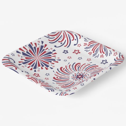 Vuurwerk op 4 juli Bord papier (Gebogen)