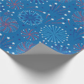 Vuurwerk op 4 juli cadeaupapier (Hoek)