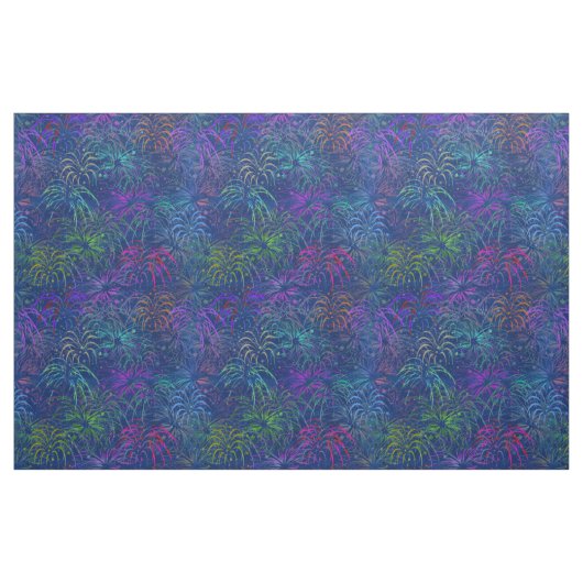 Vuurwerk op 4 juli Colorful Summer Pattern Stof (Yard (91,4 cm))