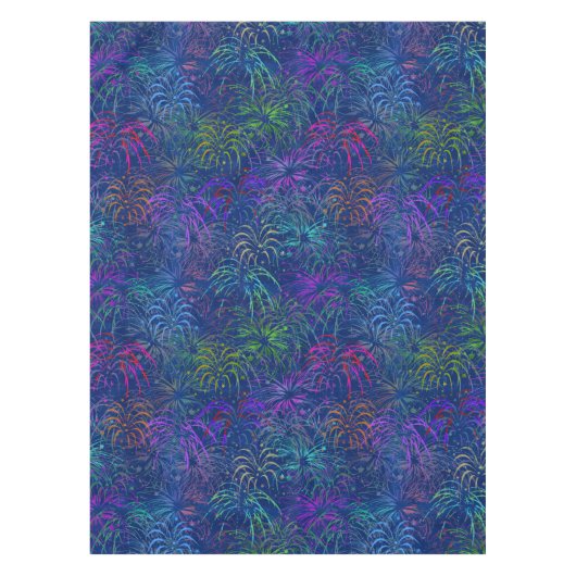 Vuurwerk op 4 juli Colorful Summer Pattern Tafelkleed (Voorkant)