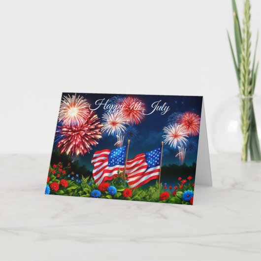 Vuurwerk op 4 juli kaart (Voorkant)