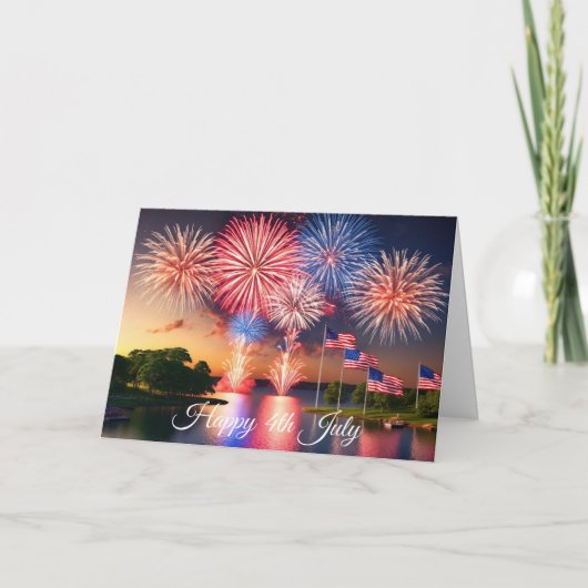 Vuurwerk op 4 juli kaart (Voorkant)